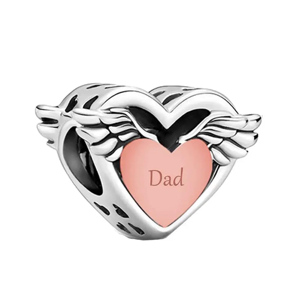 Amazon.com: Dad Charm For Charm Bracelet, Dad Angel Charm